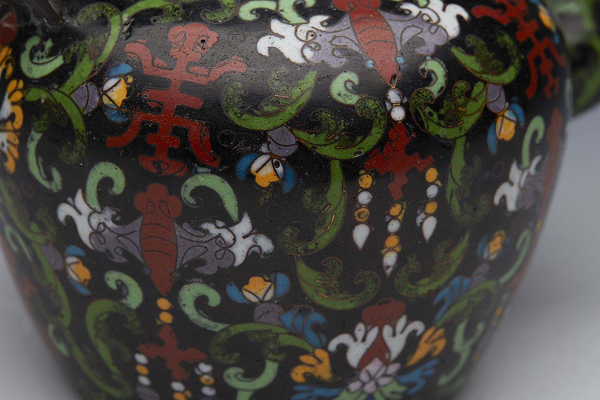 Fine Antique Chinese Qing Cloisonne Wine Pot Marked Tong Shun Tang 19Th C. - Image 10 of 10