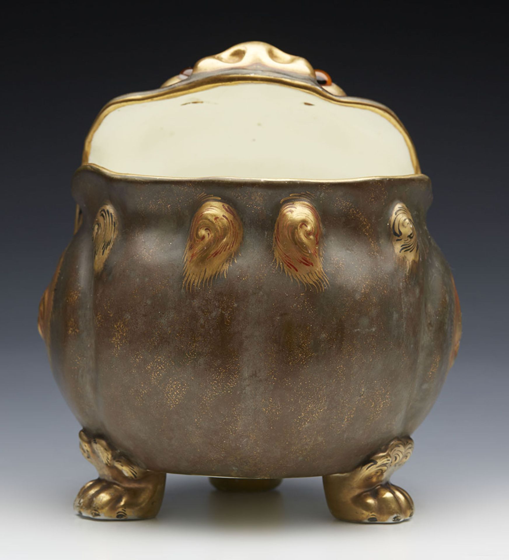 ANTIQUE MOORE BROTHERS GROTESQUE BRONZED FROG VASE C.1880 - Image 2 of 10