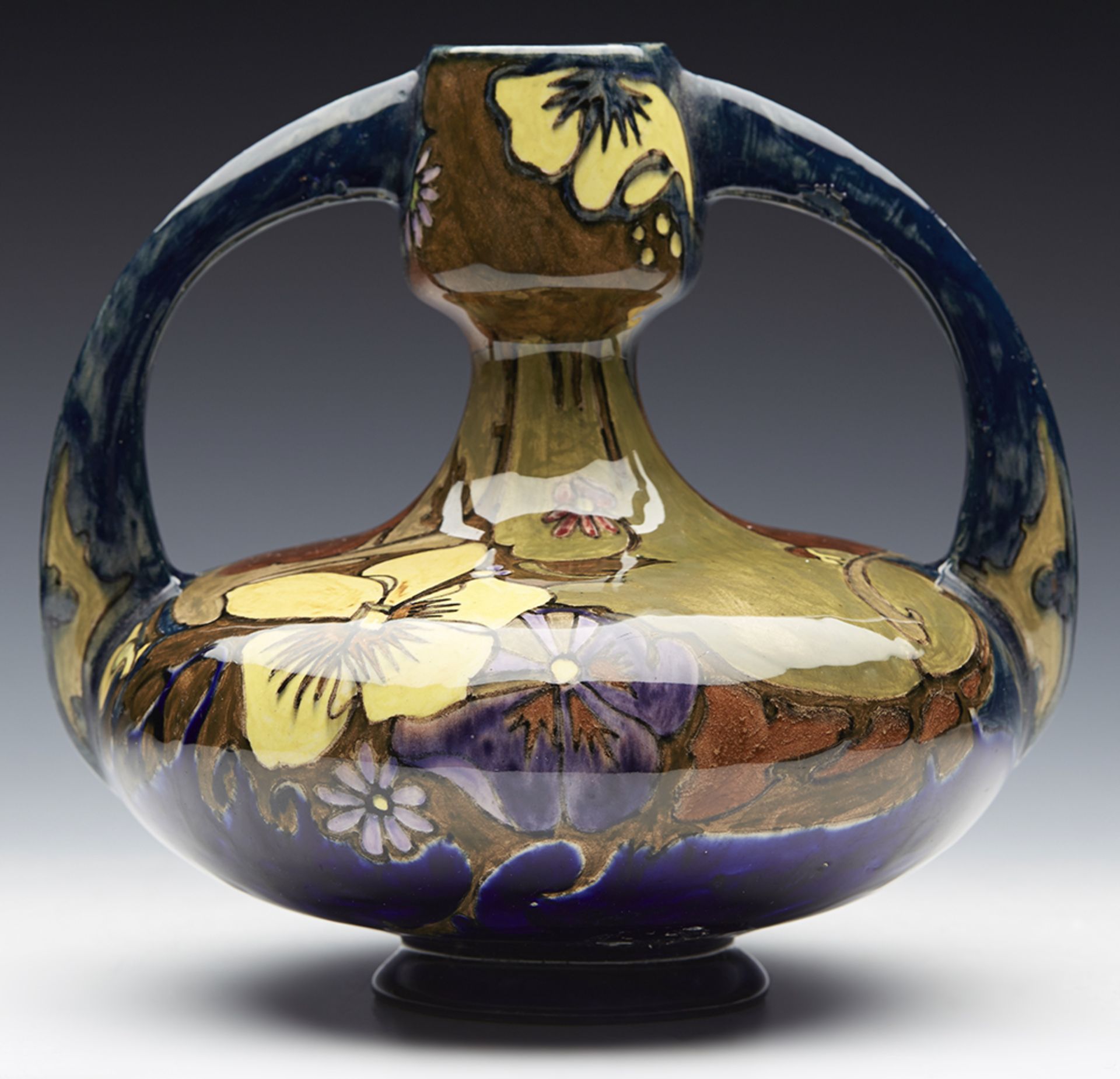 Art Nouveau Rozenburg Twin Handled Art Pottery Vase Jmg Hak