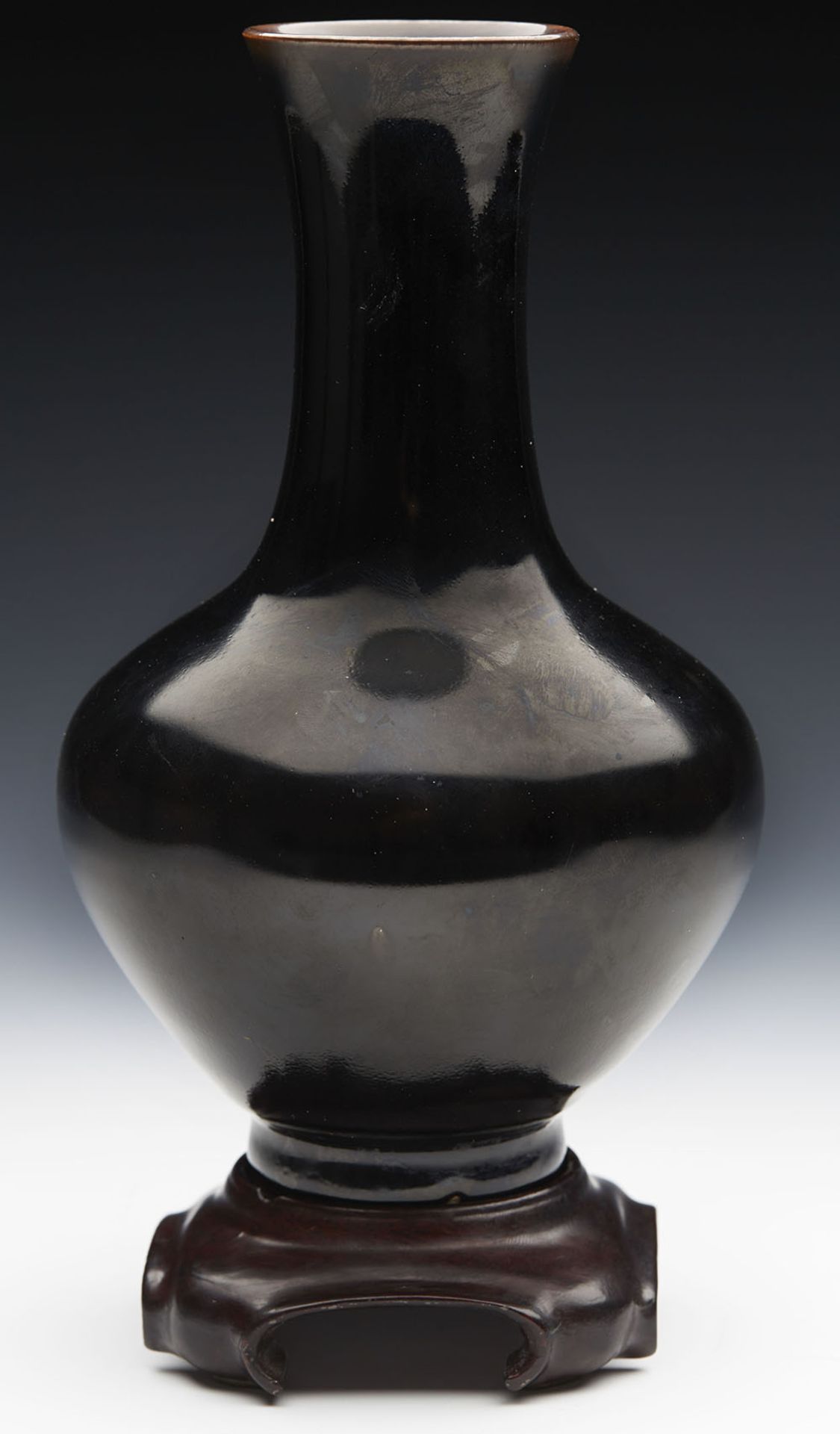 Antique Chinese Kangxi Brown/Black Glazed Bottle Vase 1662-1722 - Image 5 of 8
