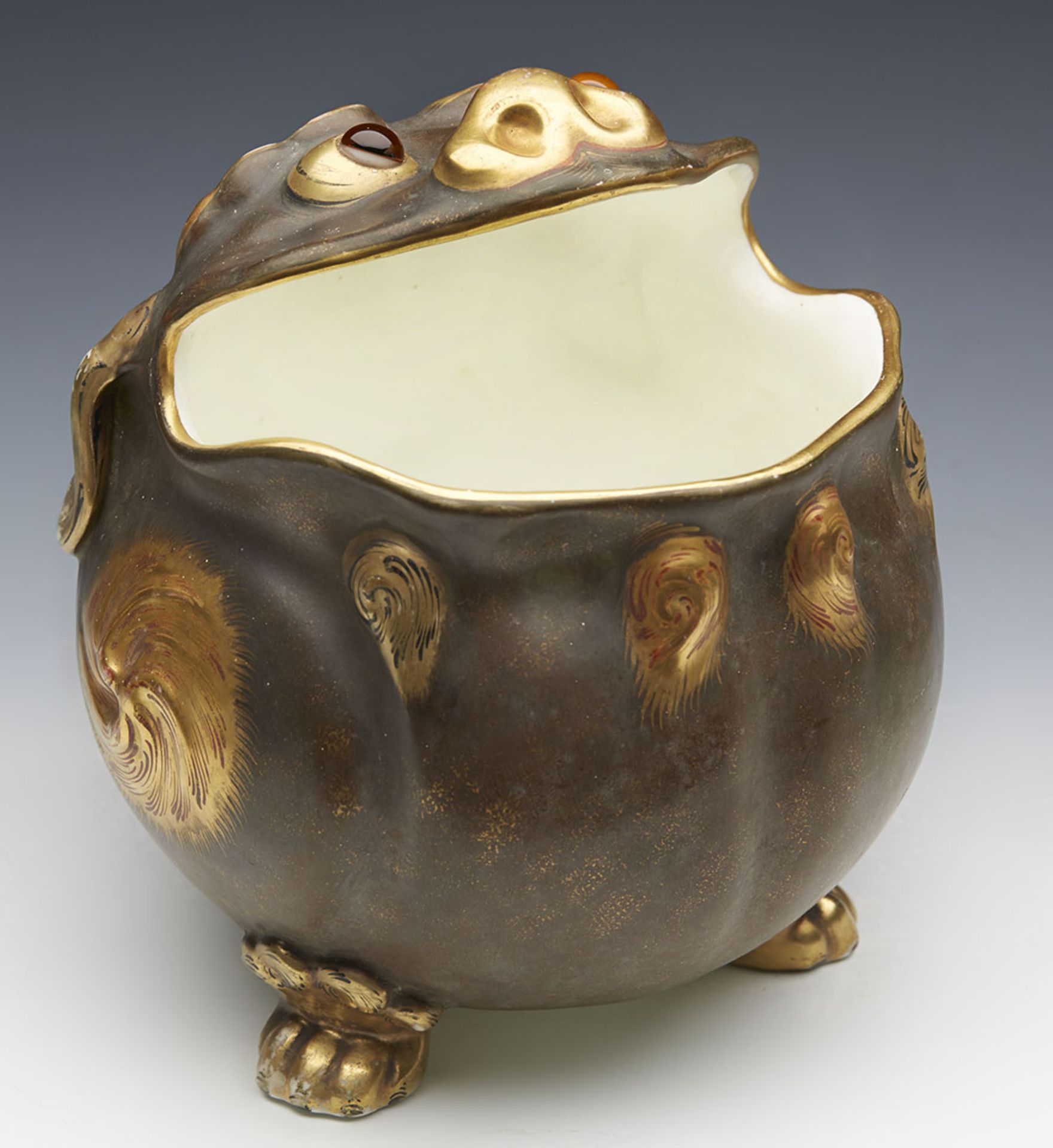 ANTIQUE MOORE BROTHERS GROTESQUE BRONZED FROG VASE C.1880 - Image 10 of 10