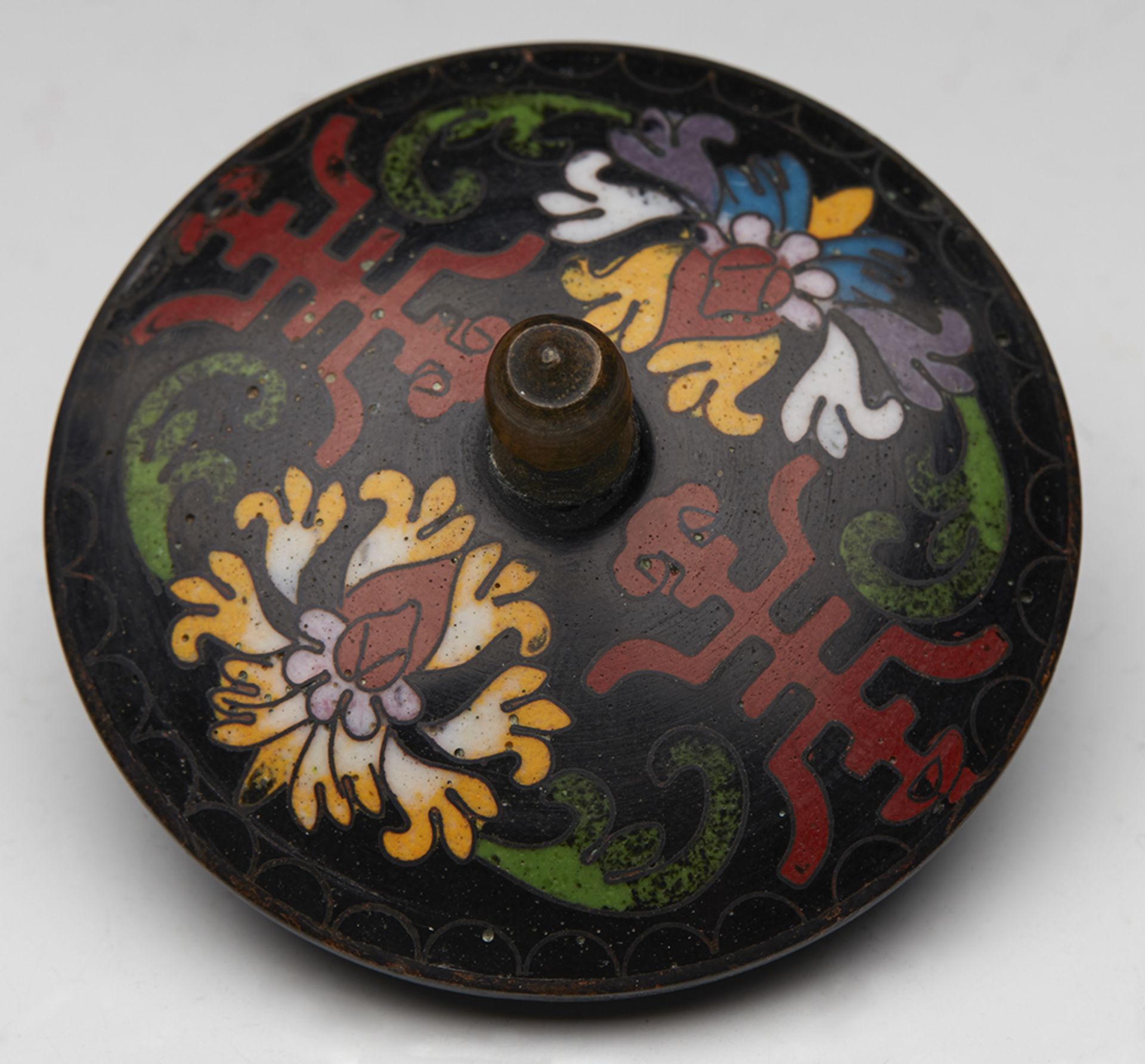 Fine Antique Chinese Qing Cloisonne Wine Pot Marked Tong Shun Tang 19Th C. - Image 8 of 10