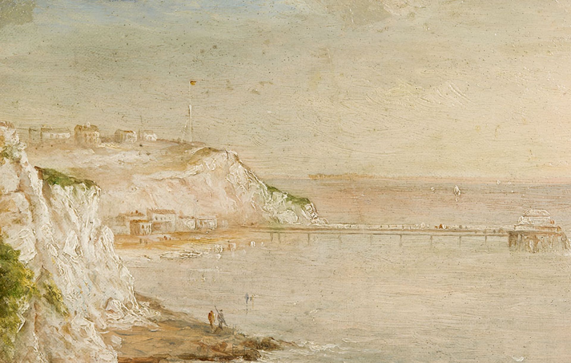 Gustave De Breanski, Coastline Oil On Canvas, 19th C. - Image 5 of 12