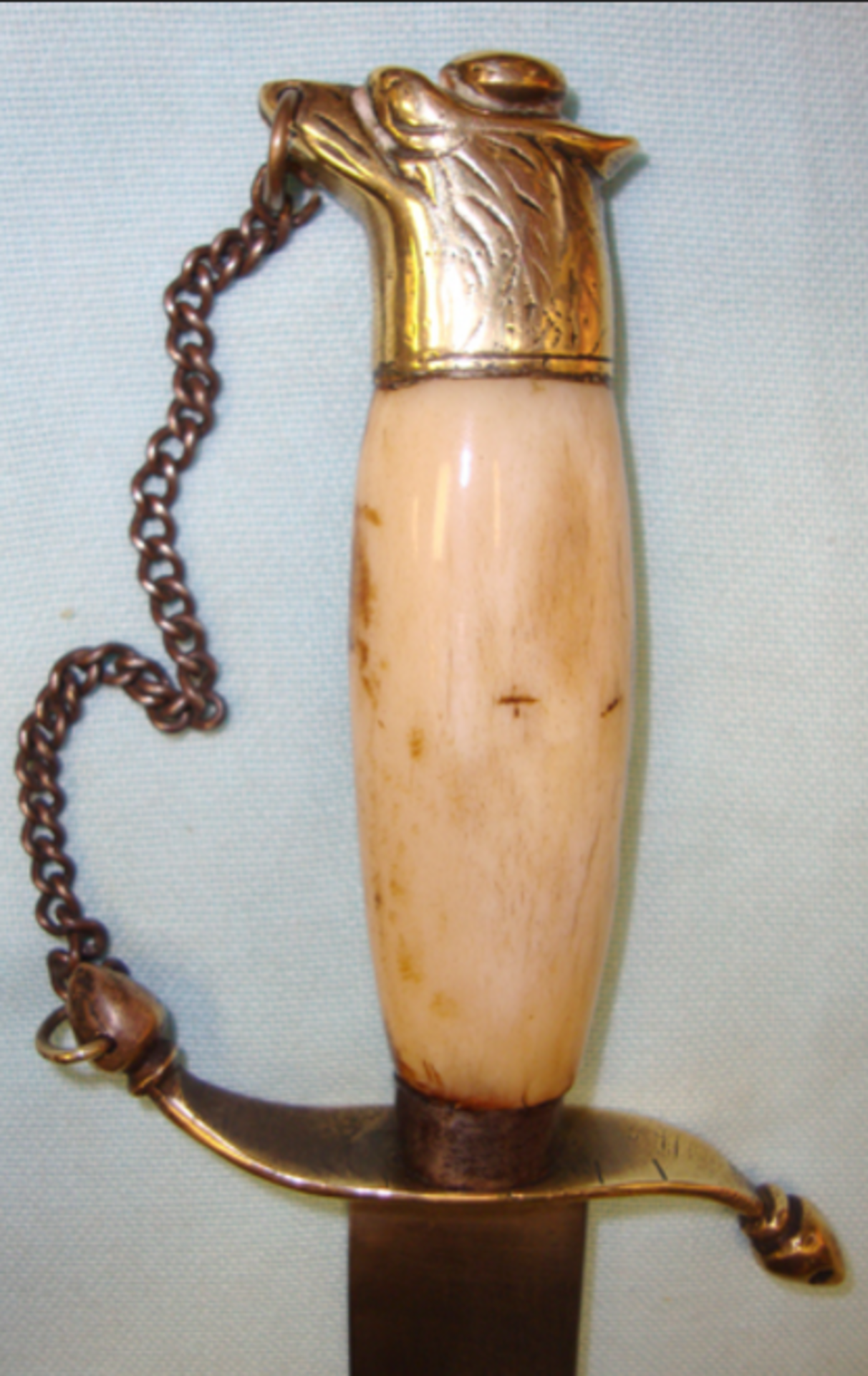 Victorian Naval Midshipman's Dirk With Marine Ivory Handle & Scabbard - Image 2 of 3
