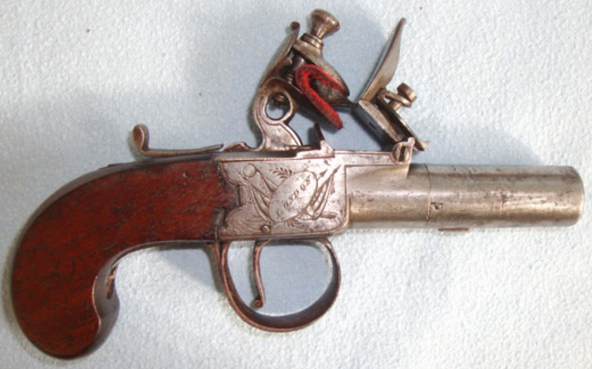 C1820 English Thomas Spencer,London, .45” Bore Flintlock Pocket Pistol With Screw Off Barrel