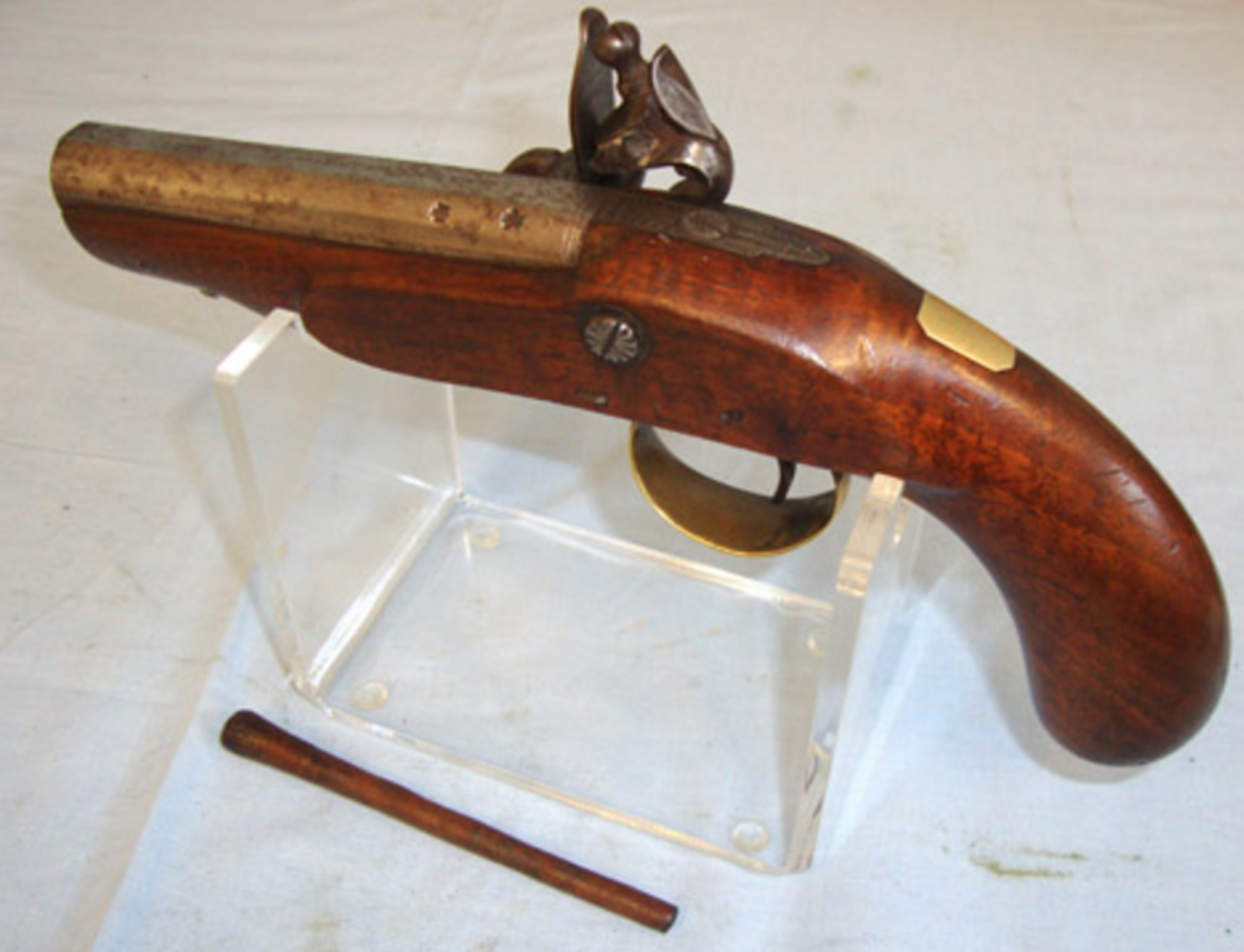 William Cole, Belfast 1811 & 1838 Irish .577” Bore Flintlock Traveling Pistol. - Image 2 of 3