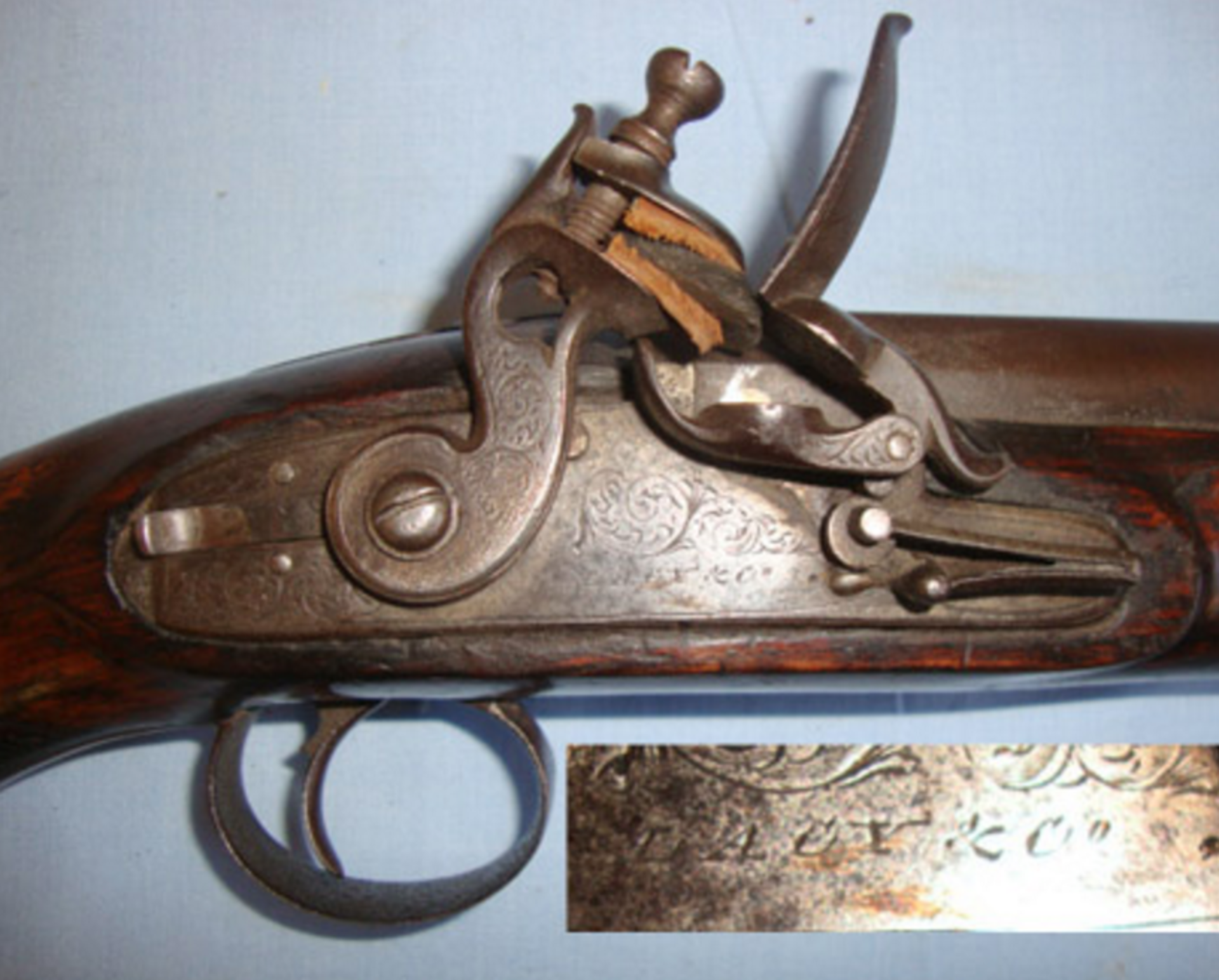 RARE, C1815 .750 Musket Bore, Flintlock Holster Pistol By Lacy & Co London With ‘Fish Tail’ Grip - Image 2 of 3
