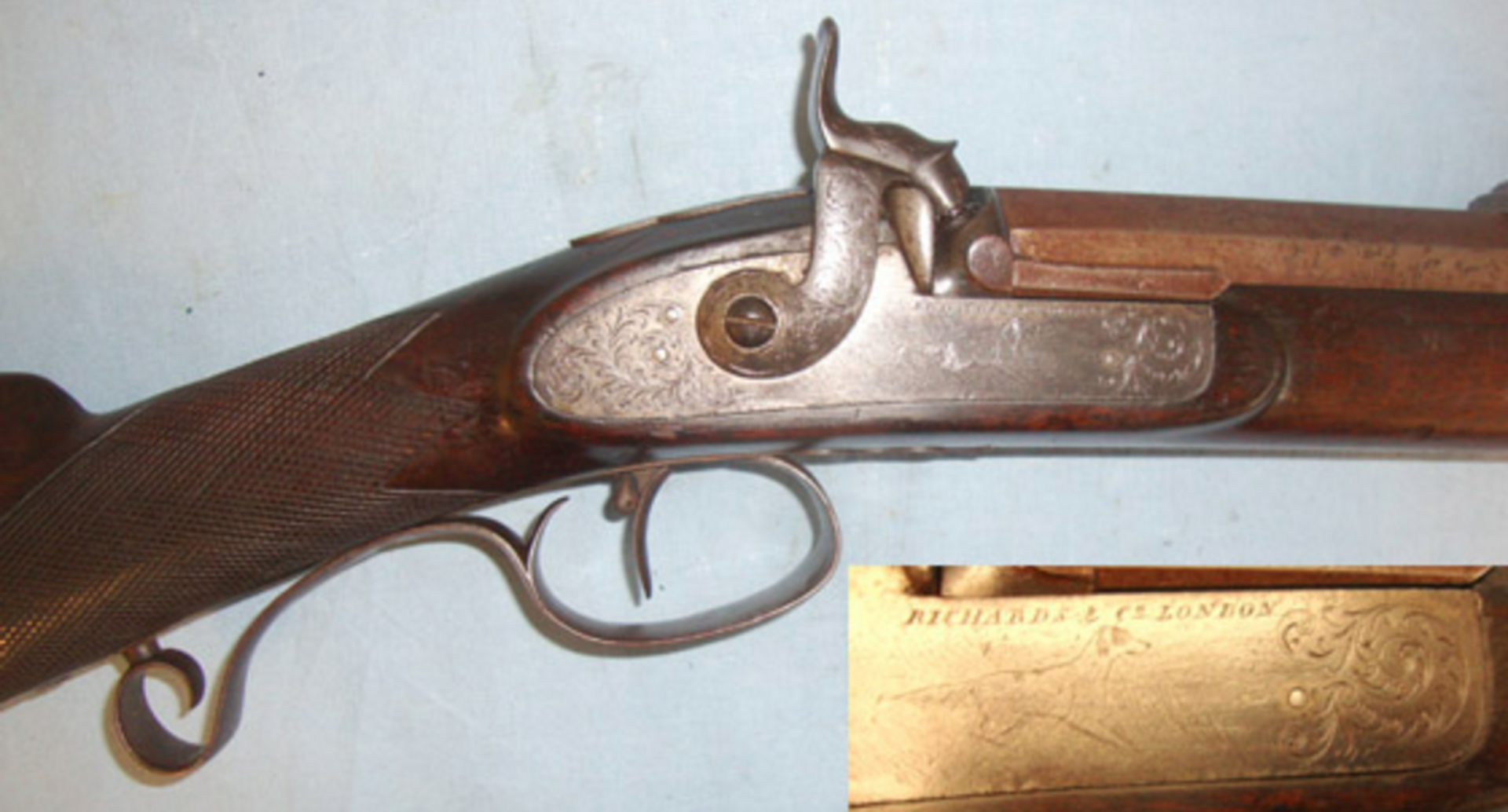 QUALITY, C1860 Victorian English .450 Calibre Muzzle Loading Percussion Hunting Rifle - Image 2 of 3