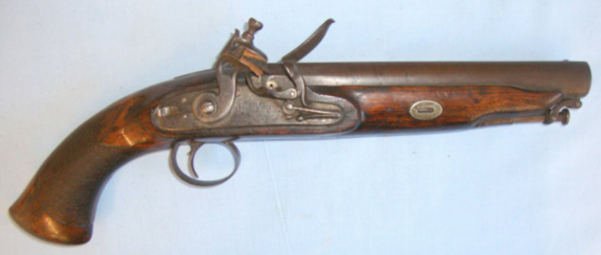 RARE, C1815 .750 Musket Bore, Flintlock Holster Pistol By Lacy & Co London With ‘Fish Tail’ Grip