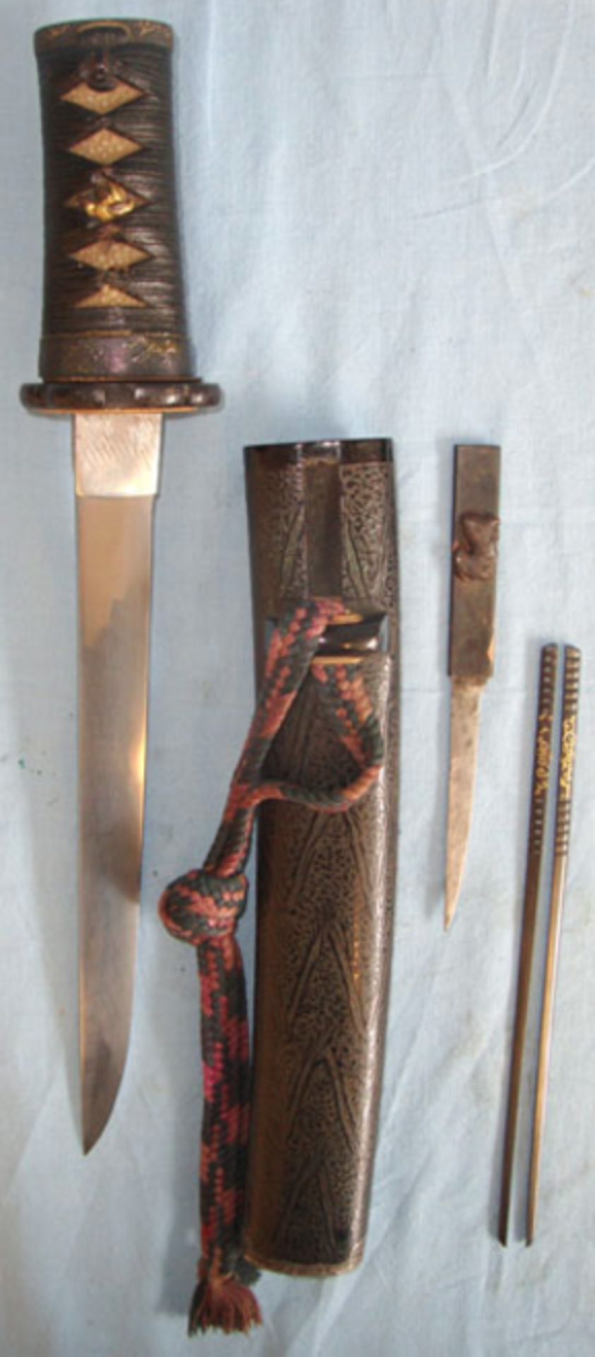 Ancient Blade (C1584) Japanese Tanto By Sukesada With Double Signed Tang & Scabbard - Image 2 of 3