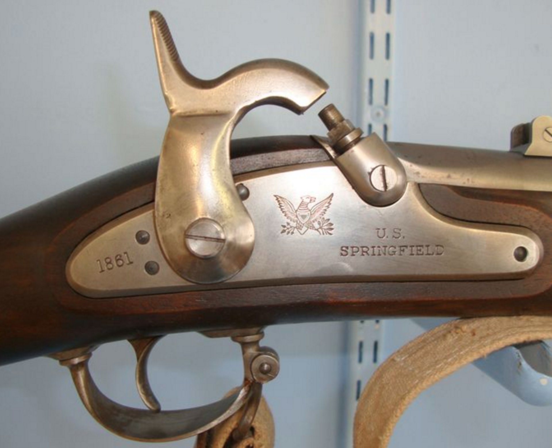 MINT, Springfield Model Of 1861 Percussion Rifle By Euro Arms Of America & Sling - Image 2 of 3