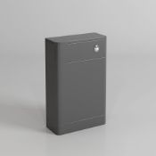 (SK108) 500mm Gloss Grey Back To Wall Toilet Unit. RRP £149.99. This Gloss Grey 500mm Back To Wall