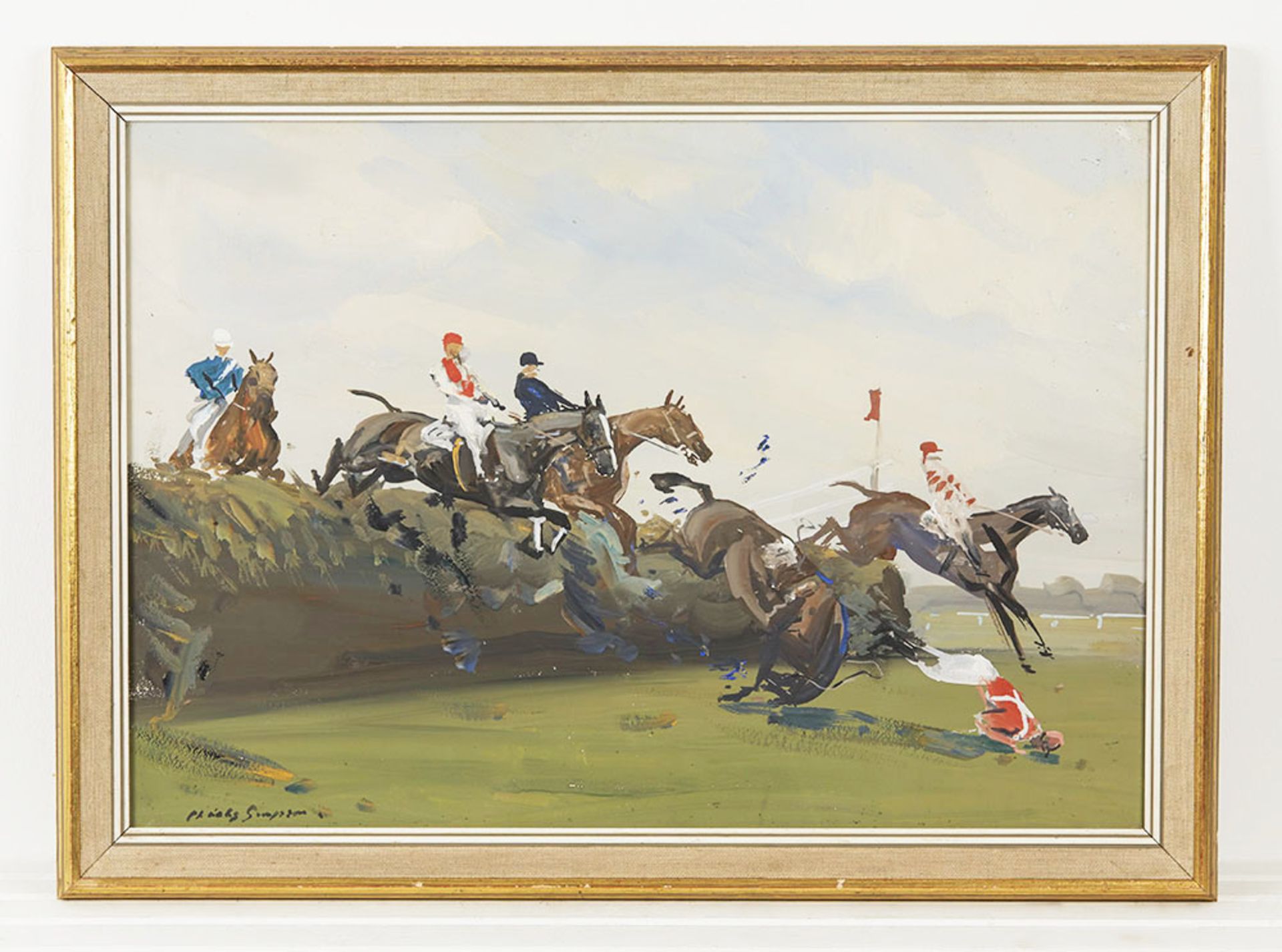 Charles Walter Simpson, The Grand National, Oil, C.1921 - Image 6 of 6