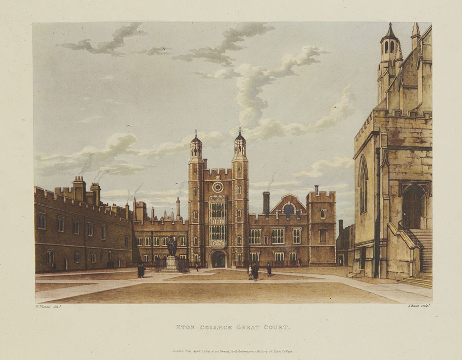 PLATE OF ETON COLLEGE 1816, R. ACKERMANN, W. WESTALL AND J. BLUCK - Image 2 of 9