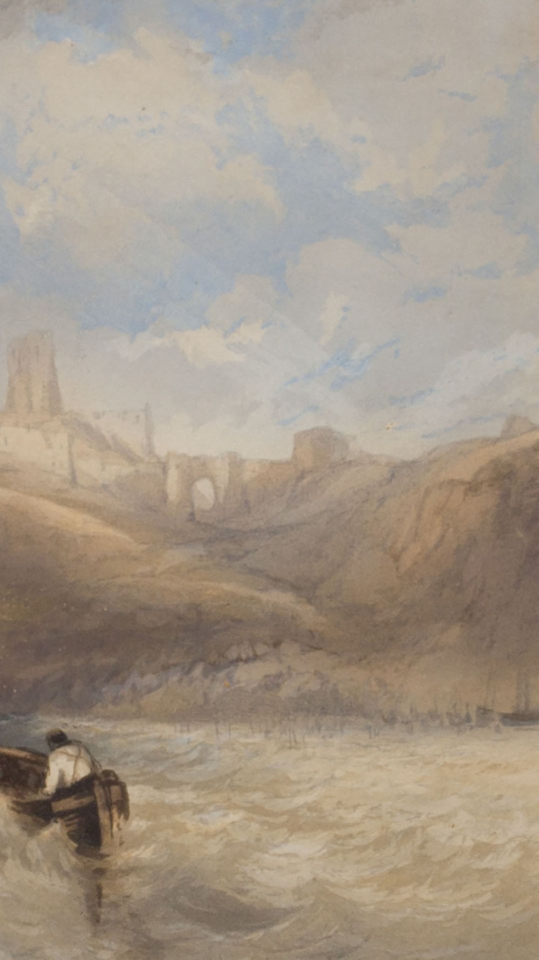 View Of Scarborough Castle, Watercolour By Charles Bentley RESERVE LOWERED - Image 8 of 9