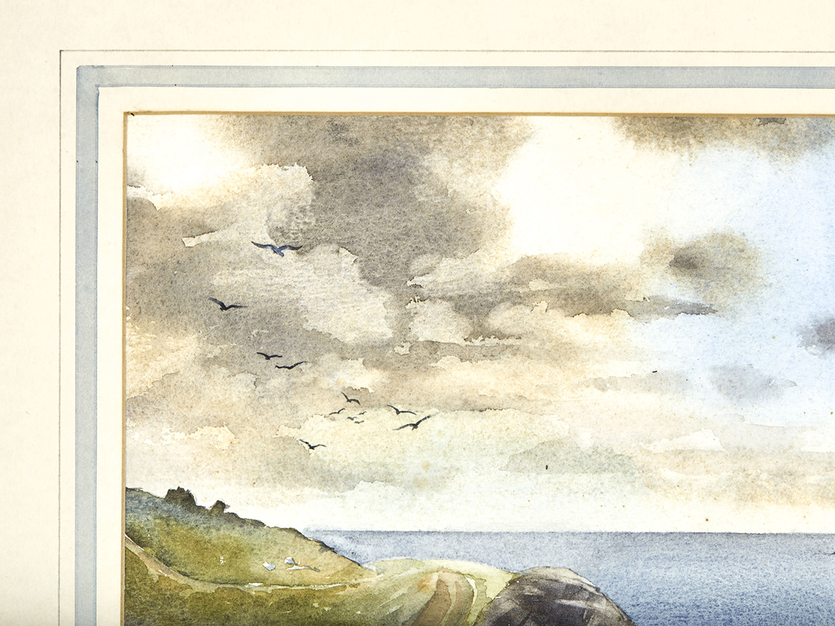 E. Godrich, 'on Skomer Island', Original Watercolour 20Th C - Image 2 of 8