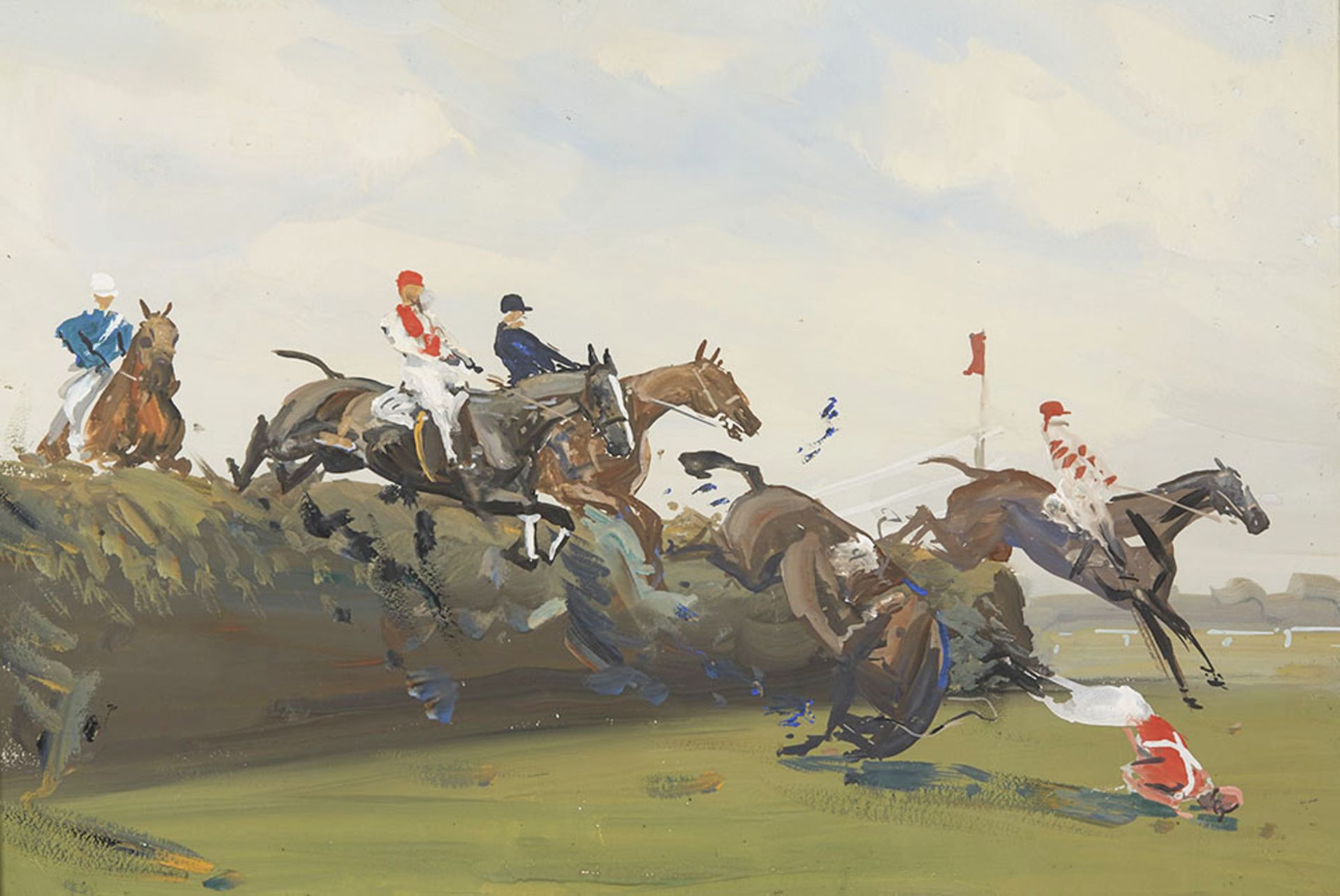 Charles Walter Simpson, The Grand National, Oil, C.1921 - Image 2 of 6