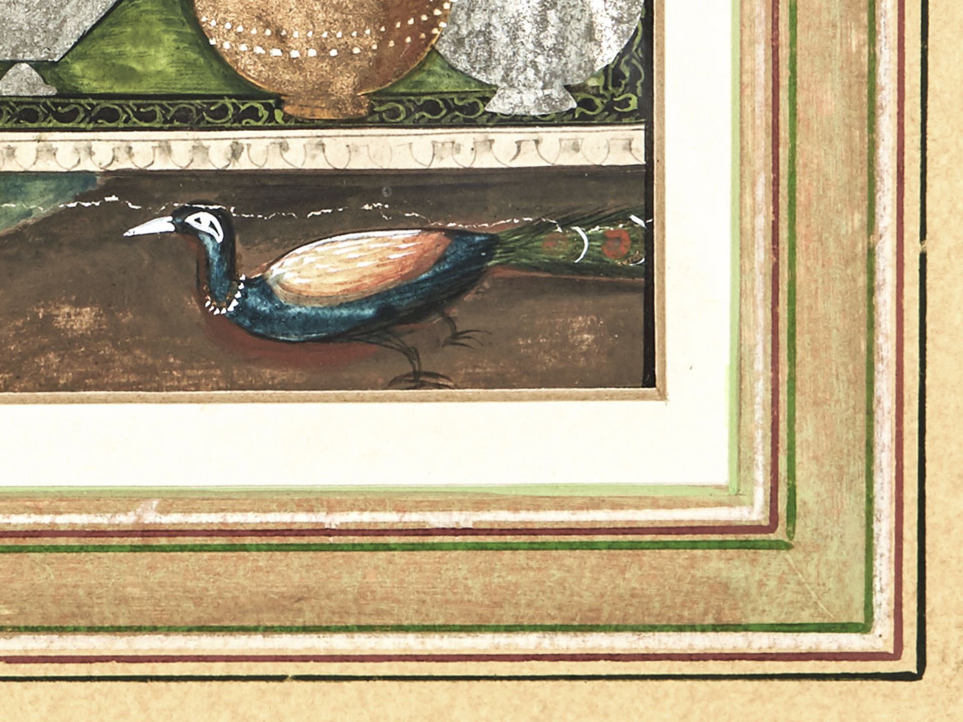 Antique Indian Watercolour, Interior Scene, 19Th C. - Image 3 of 6