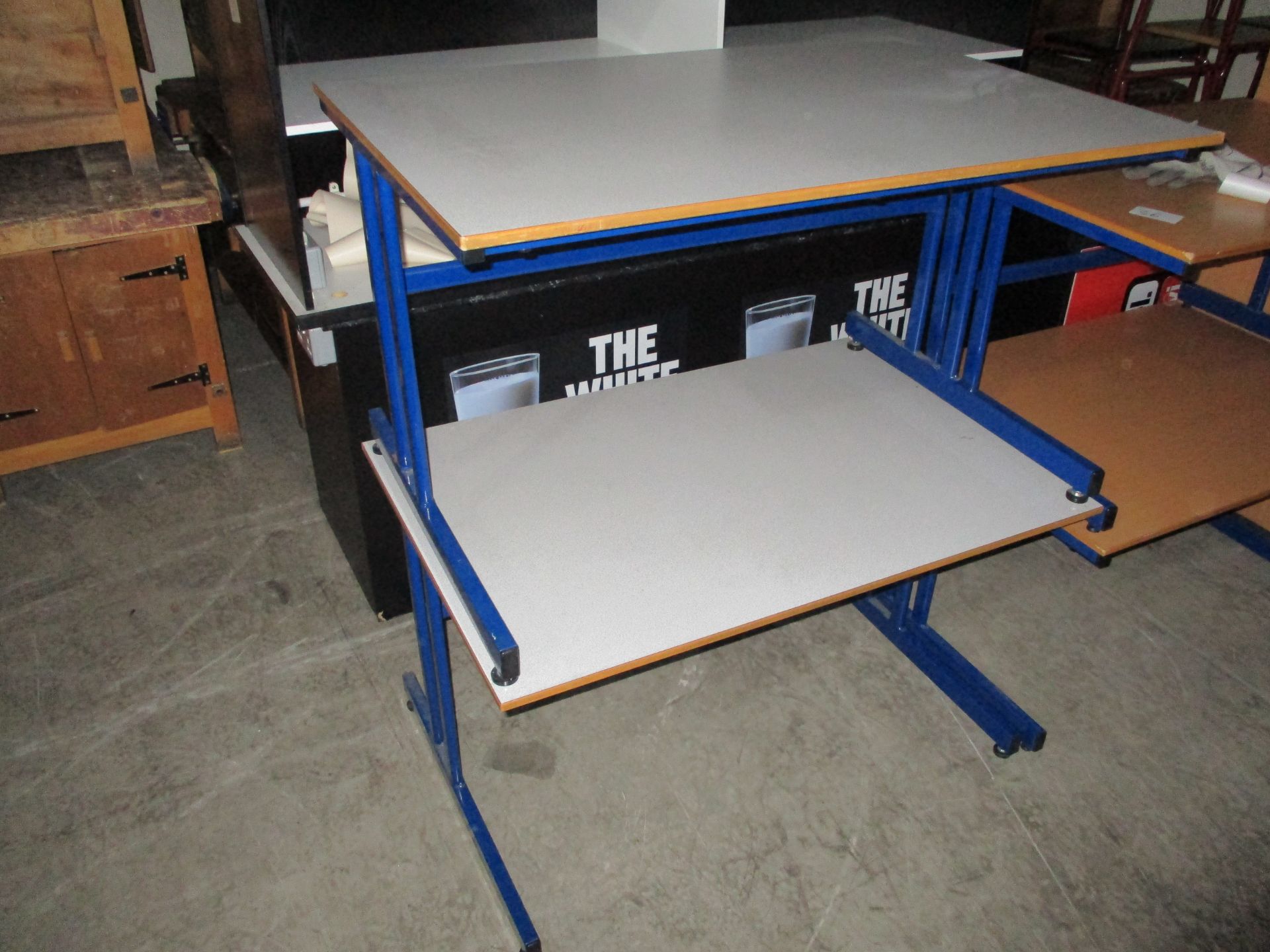 2 X Grey Junior School Cantilever Desks - Image 2 of 2