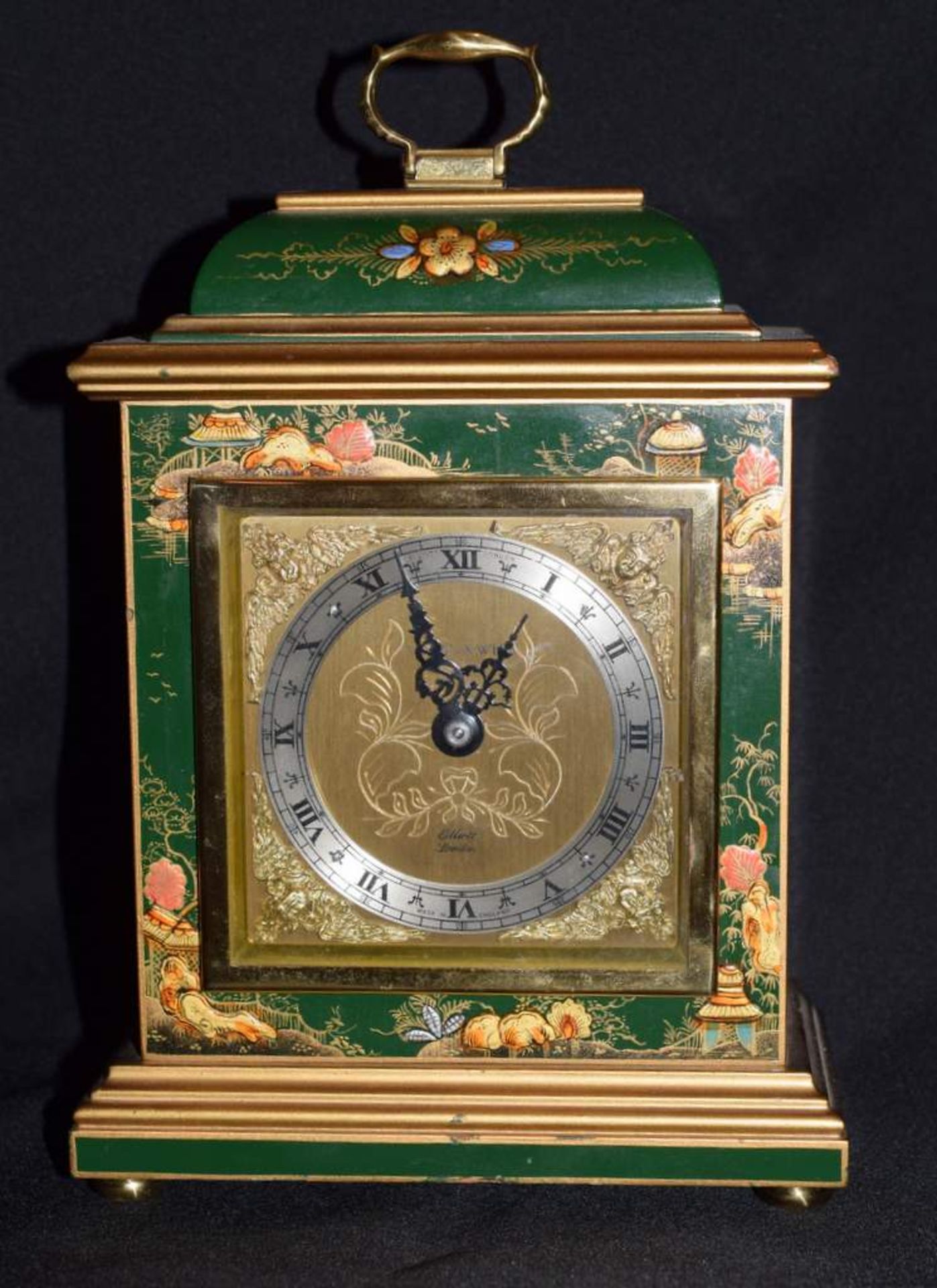 1920's Mappin And Webb Chinoiserie Mantel Clock