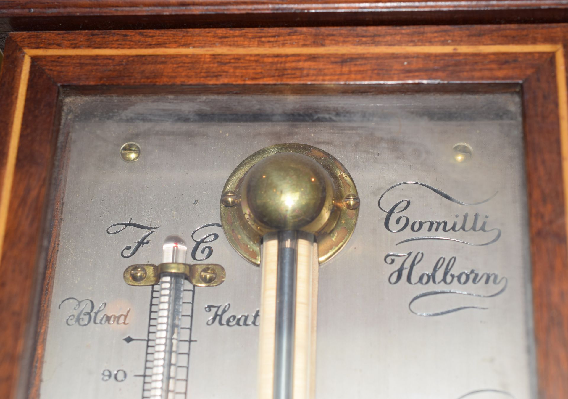 Comitti Of London Mahogany Stick Barometer *** reserve lowered *** - Image 9 of 10