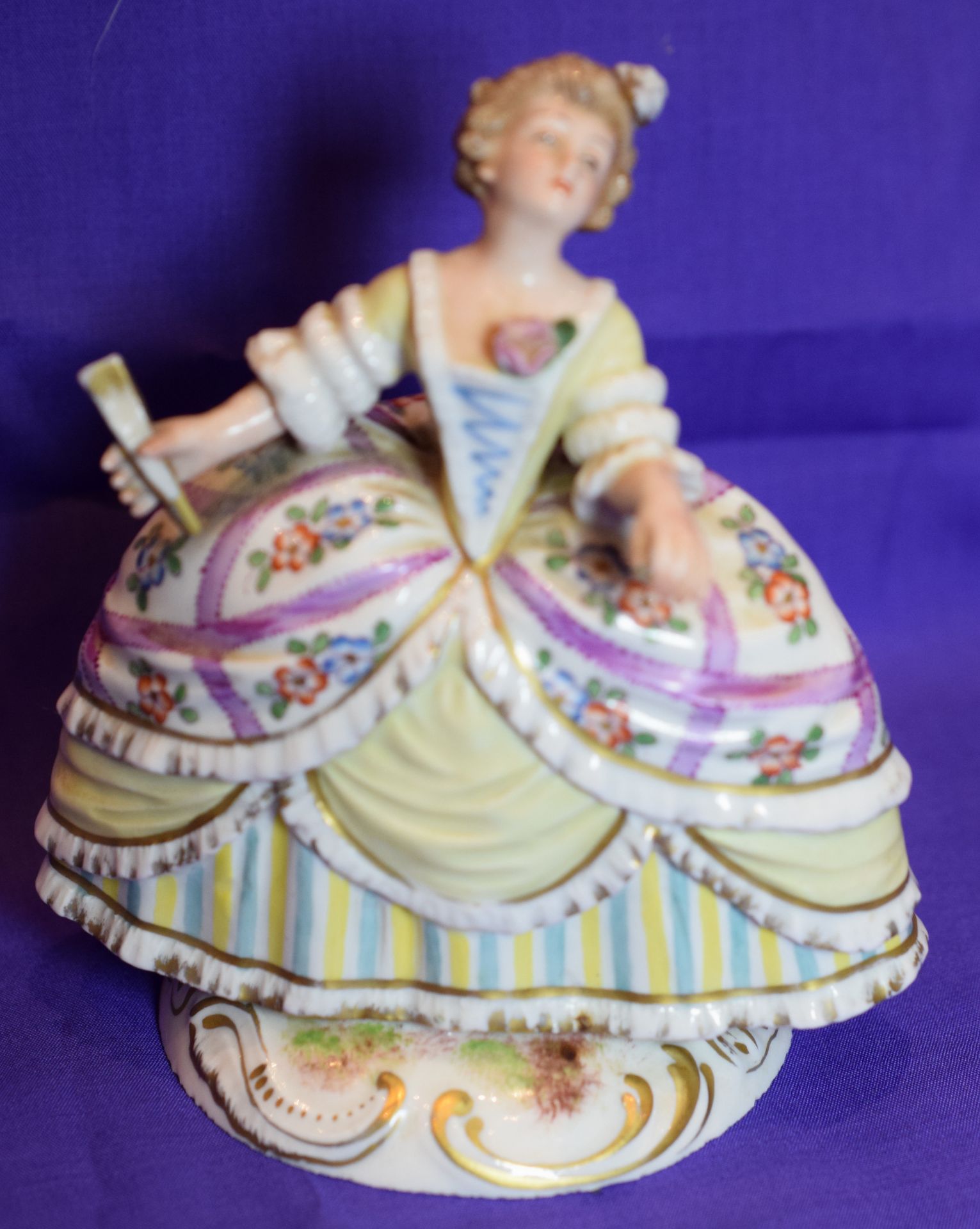 Hand Painted Porcelaine Of Paris, France Figurine