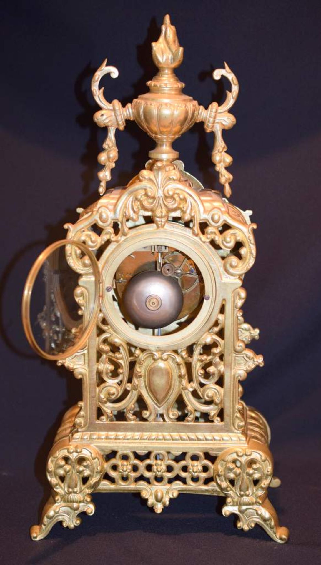 French Empire 8 Day Bronze Chiming Clock -- c1850-80 - Image 3 of 4