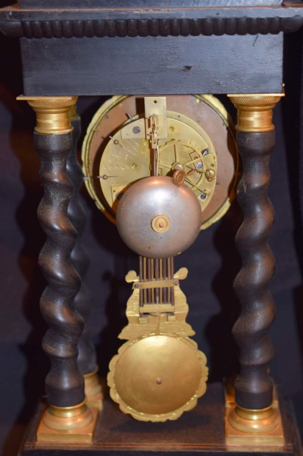 French Empire Portico Clock - Image 3 of 4