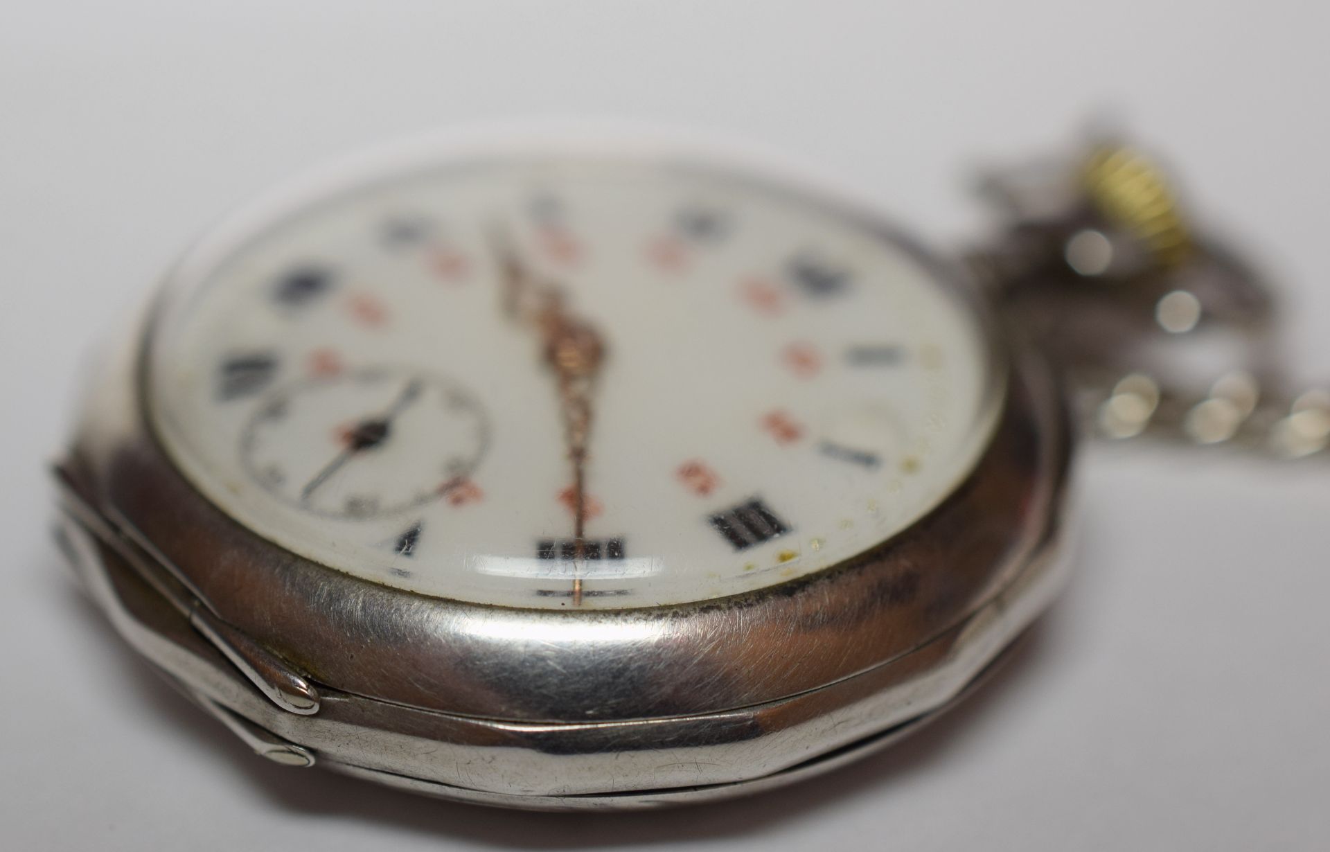 Silver Cased French Pocket Watch With Movement Signed C.Crettiez On Display Stand - Image 9 of 9