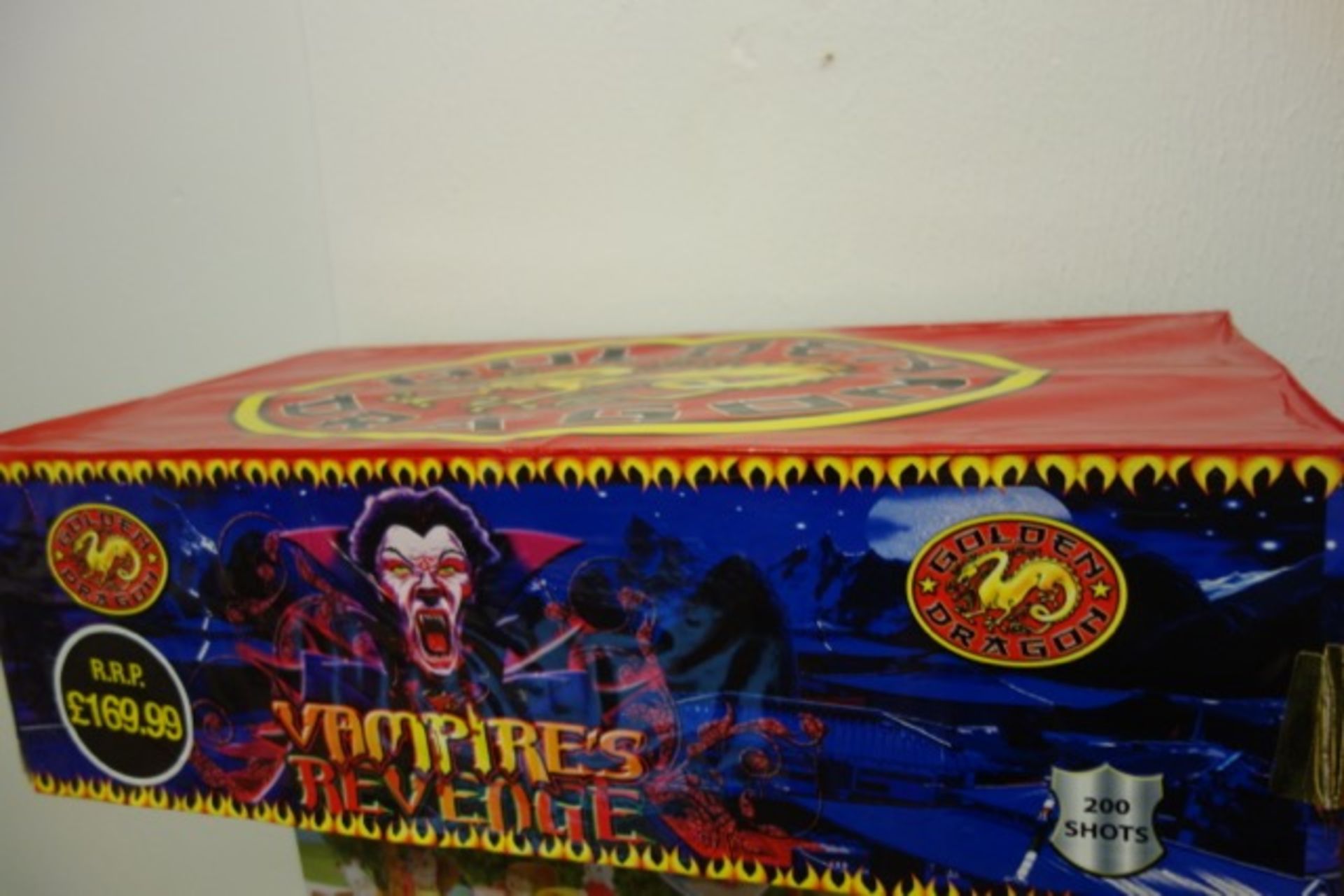 1 x Golden Dragon Fireworks - Vampires Revenge - 200 Shot Cake - Price Marked at £169.99. A 200 shot - Image 2 of 2