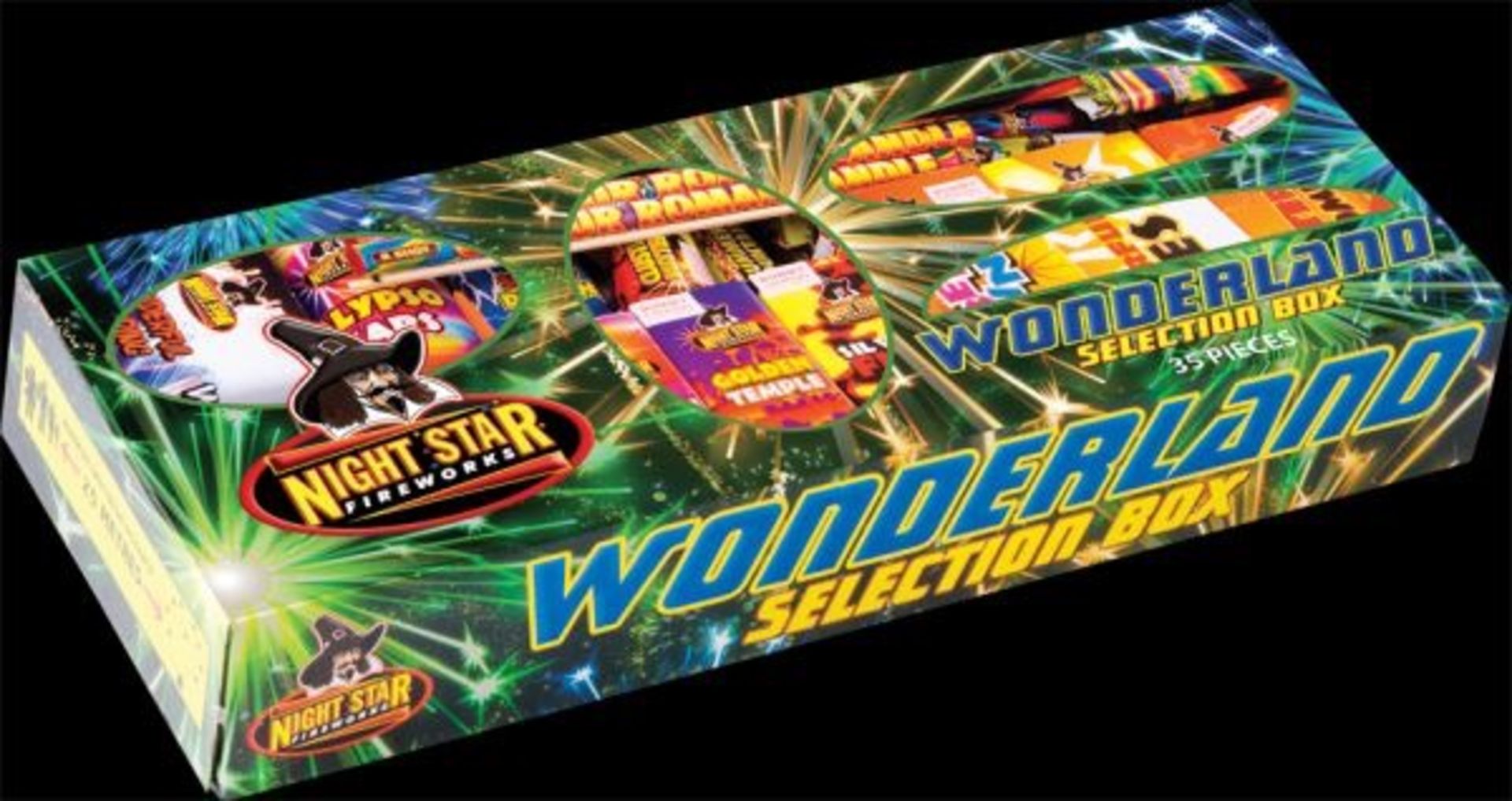 1 x Nightstar Fireworks - 35 Piece Wonderland Selection Box. A 35 piece selection with a great