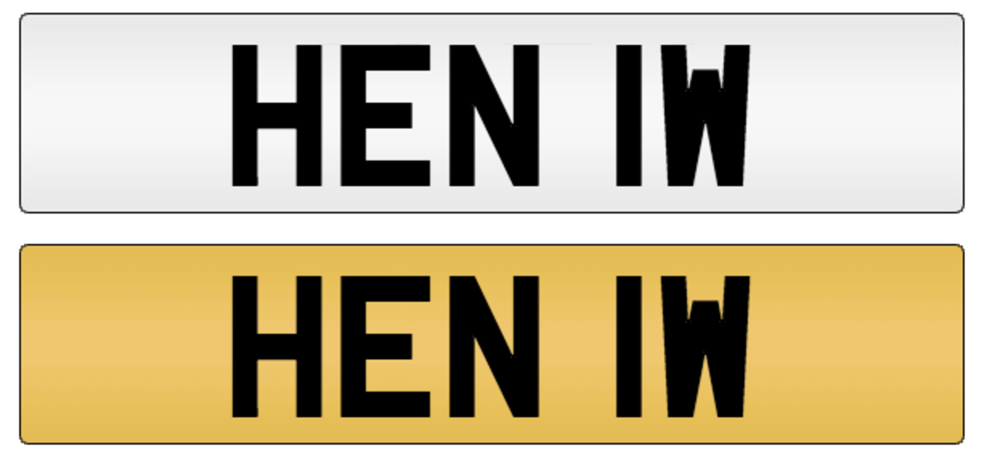 Cherished Vehicle Registration Plate... HEN IW