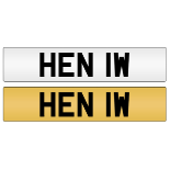 Cherished Vehicle Registration Plate... HEN IW