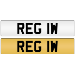 Cherished Vehicle Registration Plate... REG IW