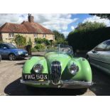 1952 LHD XK120 Roadster. Original pastel green,