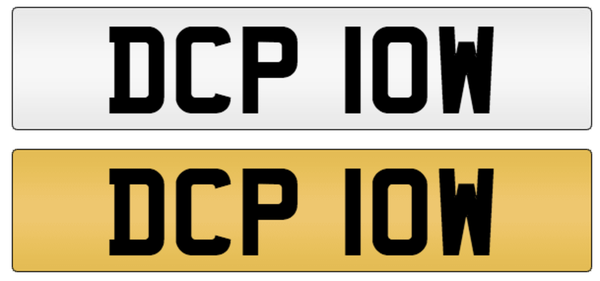 Cherished Vehicle Registration Plate... DCP I0W