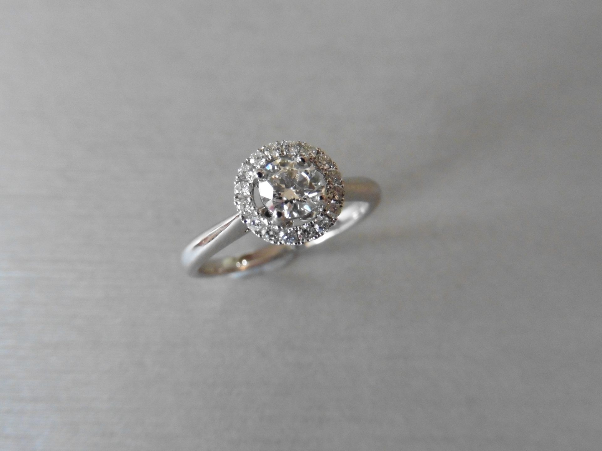 0.50ct diamond set solitaire ring set with a brilliant cut diamond in the centre, H/I colour Si3