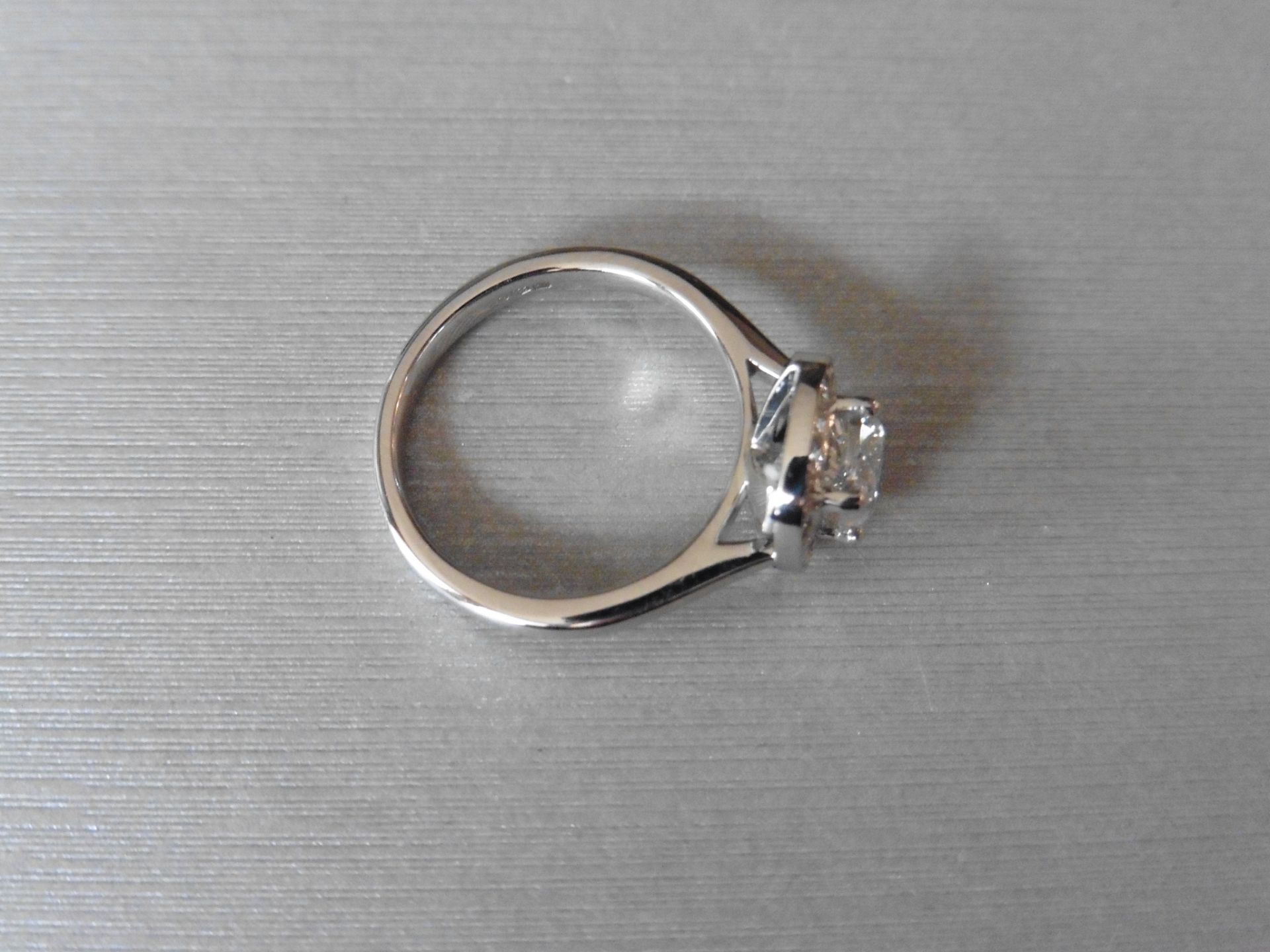 1.20ct Platinum diamond set solitaire ring set with a cushion cut diamond, D colour and VS2 clarity. - Image 4 of 5