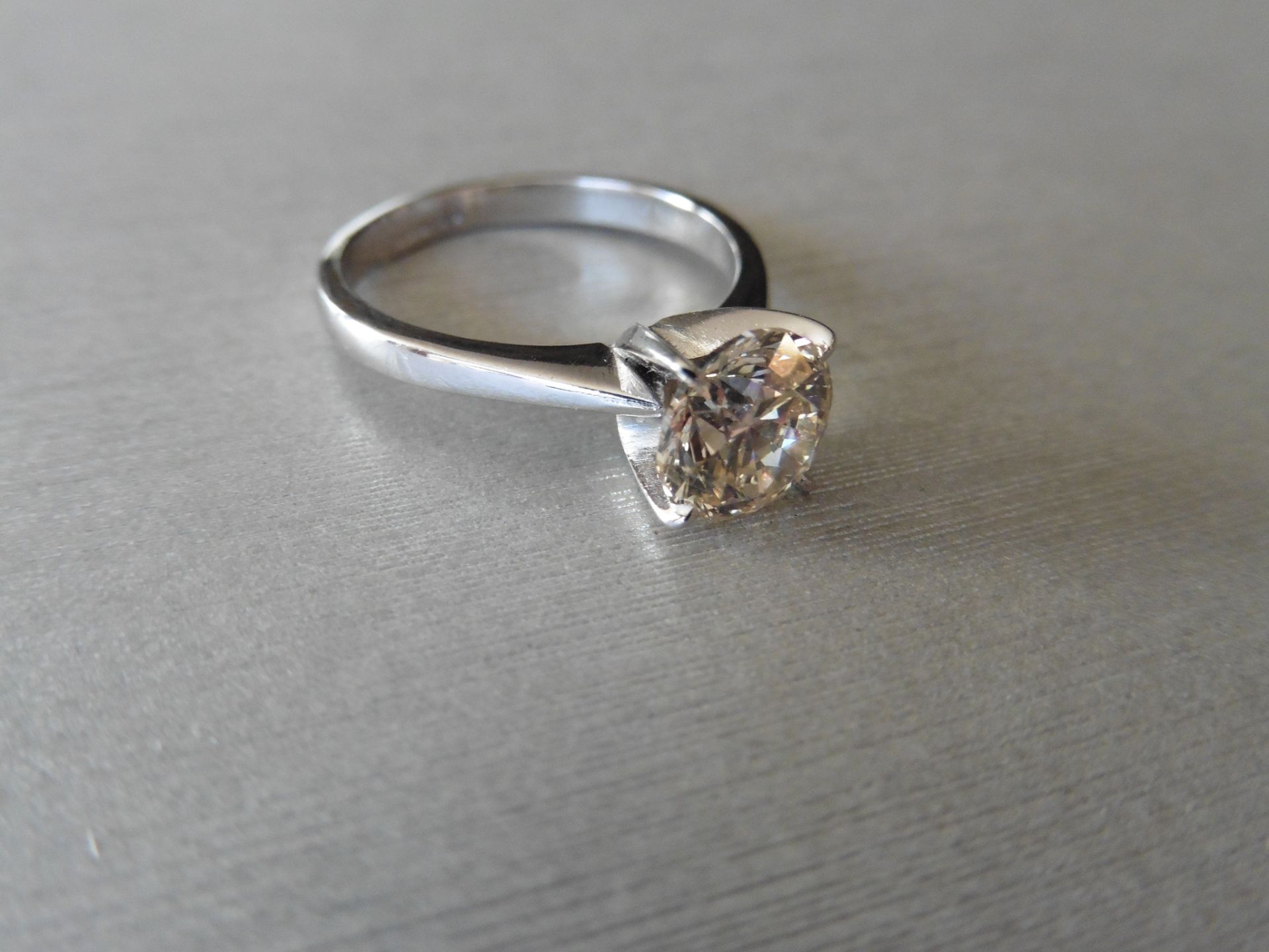 1.63ct brilliant cut diamond solitaire ring. K Colour and VS1 clarity. Set in a high 4 claw - Image 4 of 5