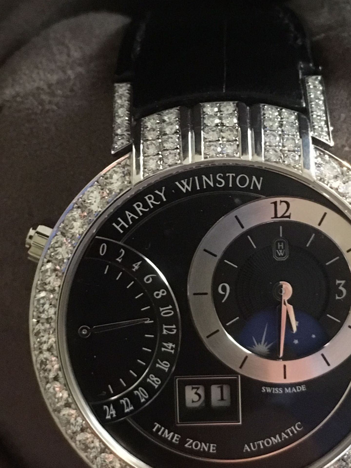 HARRY WINSTON Premier Excenter 18k White Gold Watch with box & papers - Image 9 of 9