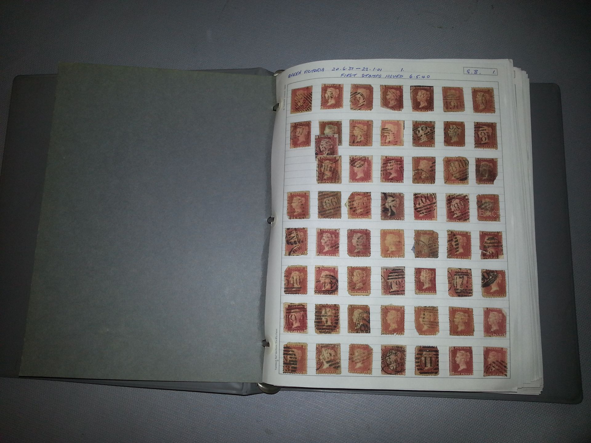 A collection of mostly used Queen Victoria to Queen Elizabeth II stamps including penny reds