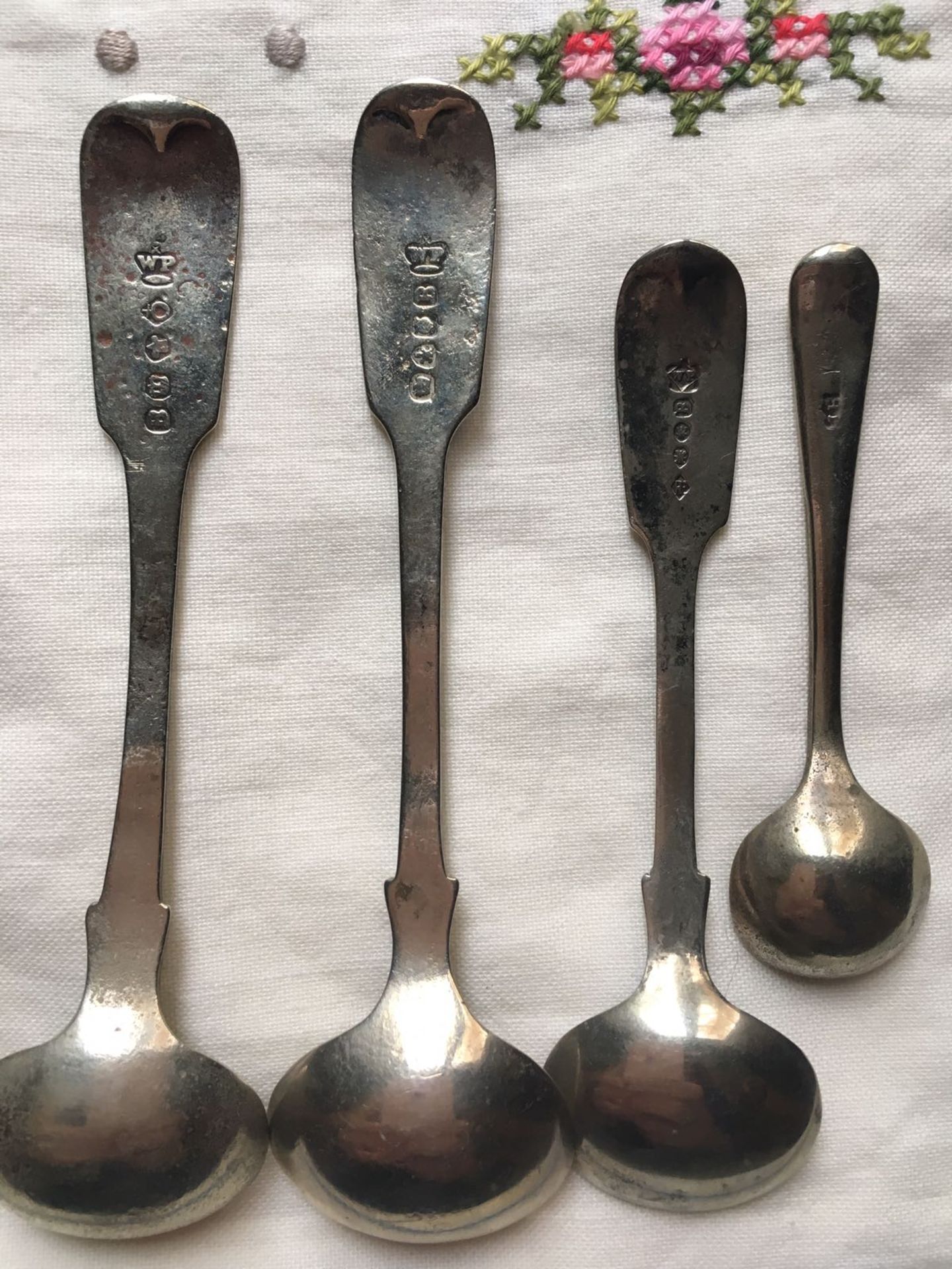 4 x antique silver spoons. - Image 2 of 2