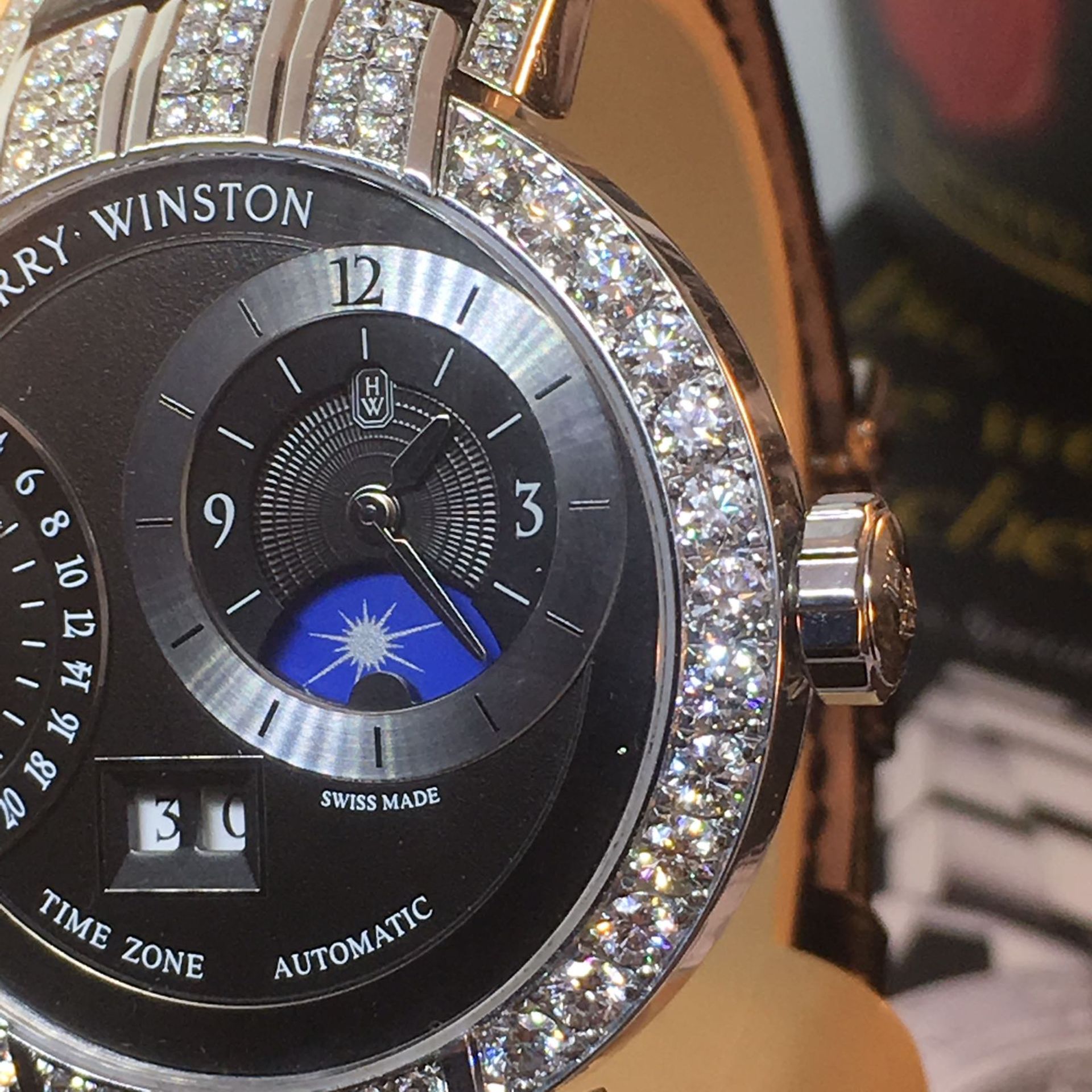 HARRY WINSTON Premier Excenter 18k White Gold Watch with box & papers - Image 4 of 9