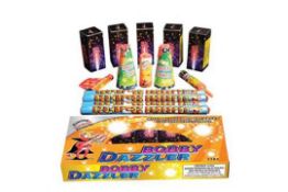 4 x Dancing Red Devil Fireworks - Bobby Dazzler 14 Piece Selection Boxes. Please note: NO DELIVERY