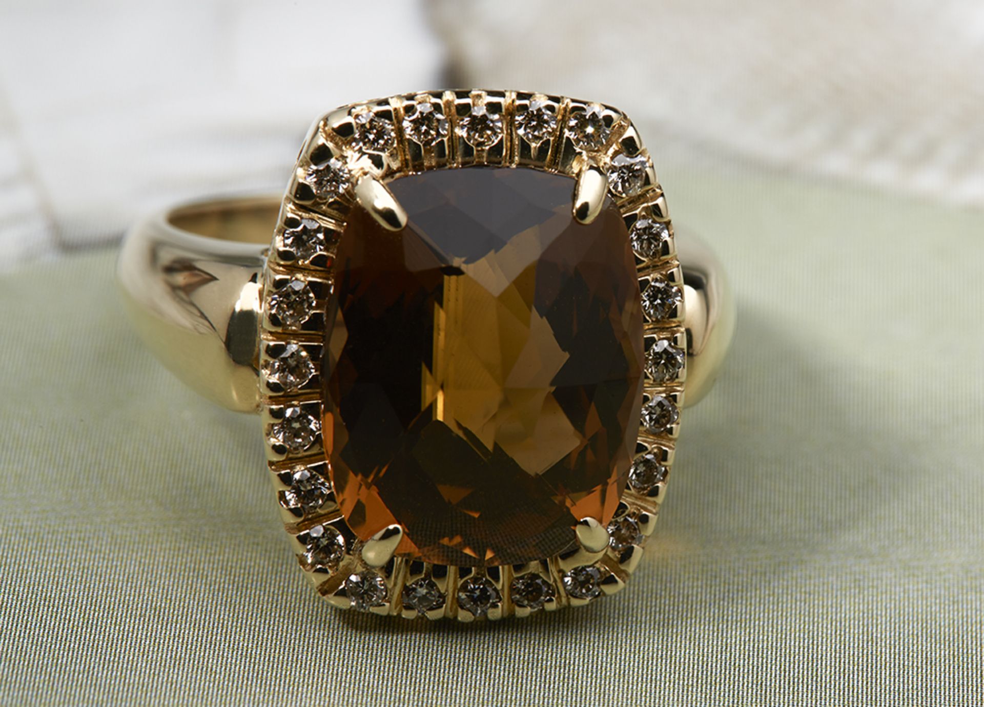 14k Yellow Gold 6.00ct Citrine & 0.40ct Diamond Ring - Image 5 of 5