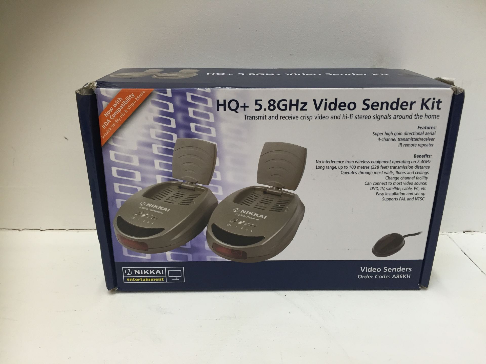 NIKKAI HQ+ 5.8GHz WIRELESS AV VIDEO SENDER RECEIVER KIT_RRP £43.90_B1 All lots in this auction are