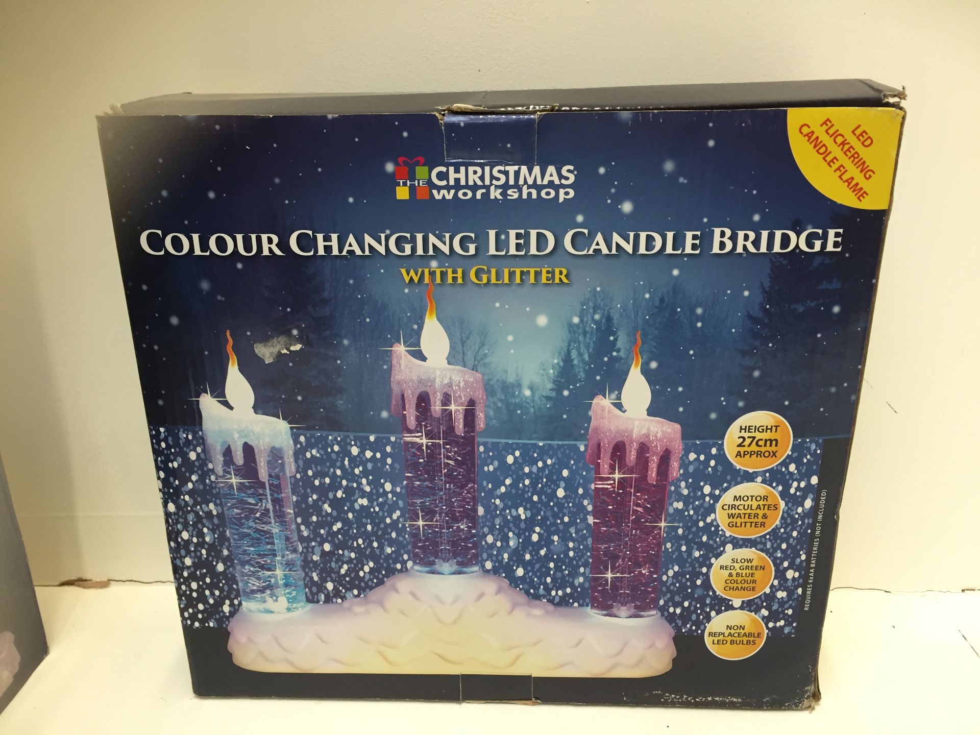 The Benross Christmas Workshop 3 LED Water Candle Bridge Light Ornament_RRP £14.95_B1 All lots in