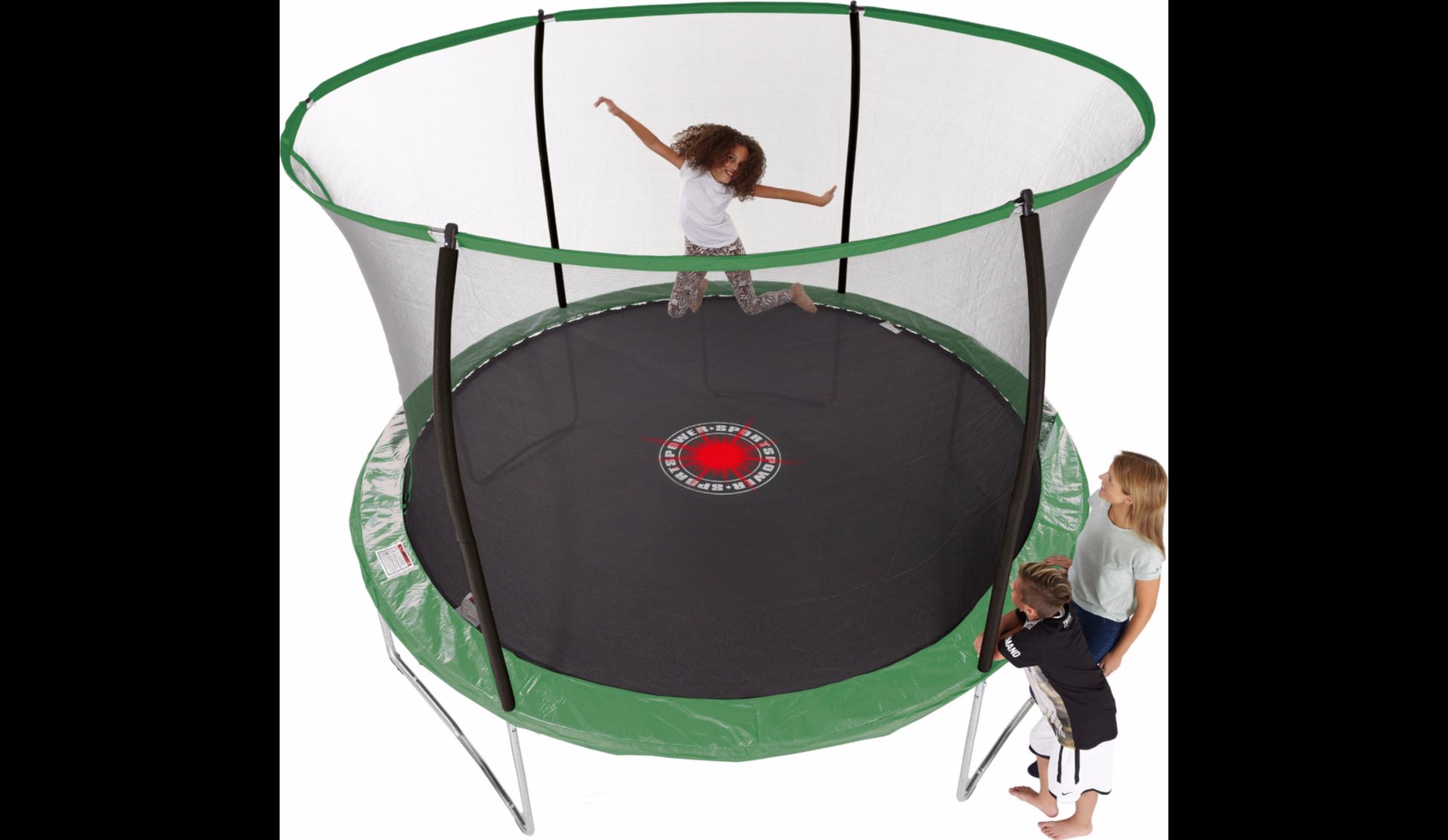 "Sportspower 10 ft Quad Lok Trampoline with Easi Store Enclosure and Flash Zone RRP_ Boxed_£194" - Image 3 of 3