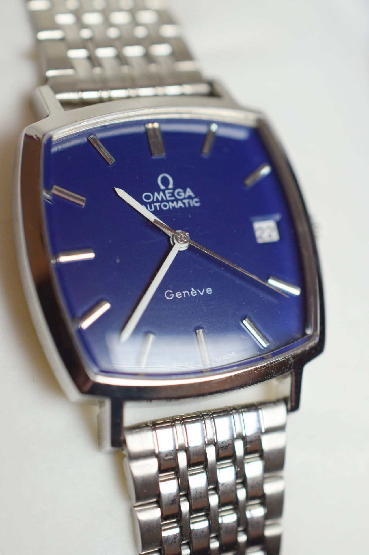 Excellent Omega Geneve c1973 With Stunning Blue Dial