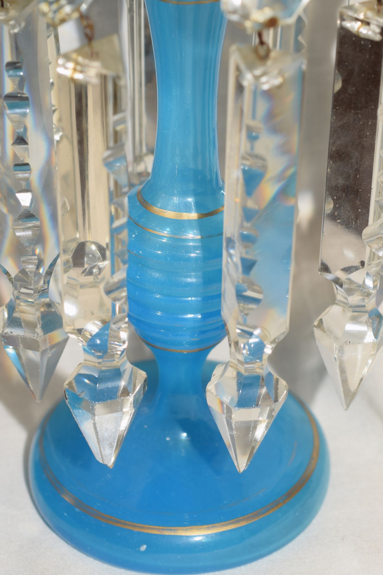 Victorian Turquoise Blue Glass Posy Vases - Image 3 of 4